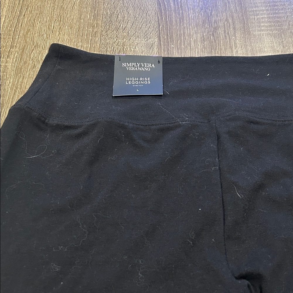 Simply Vera Vera Wang Black High-Rise Leggings
